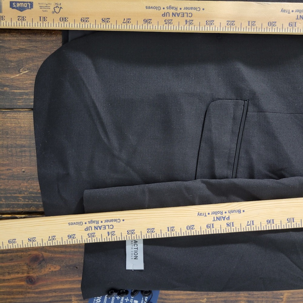 Kenneth Cole Reaction Men's Sport Coat Blazer‎ Two Button Black Stretch 40L NEW - Picture 5 of 13